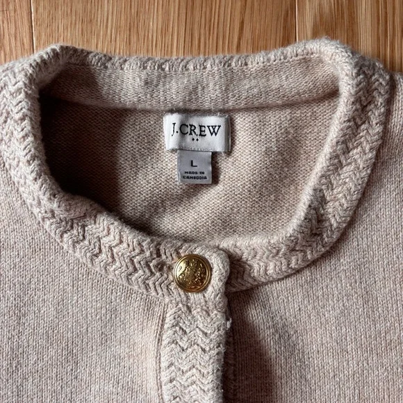 JCrew Factory Cardigan Sweater with Gold Buttons - Picture 2 of 5